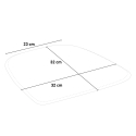 Set van 4 kunstleren kussens voor industriële stoelen 32x32 cm Fix 