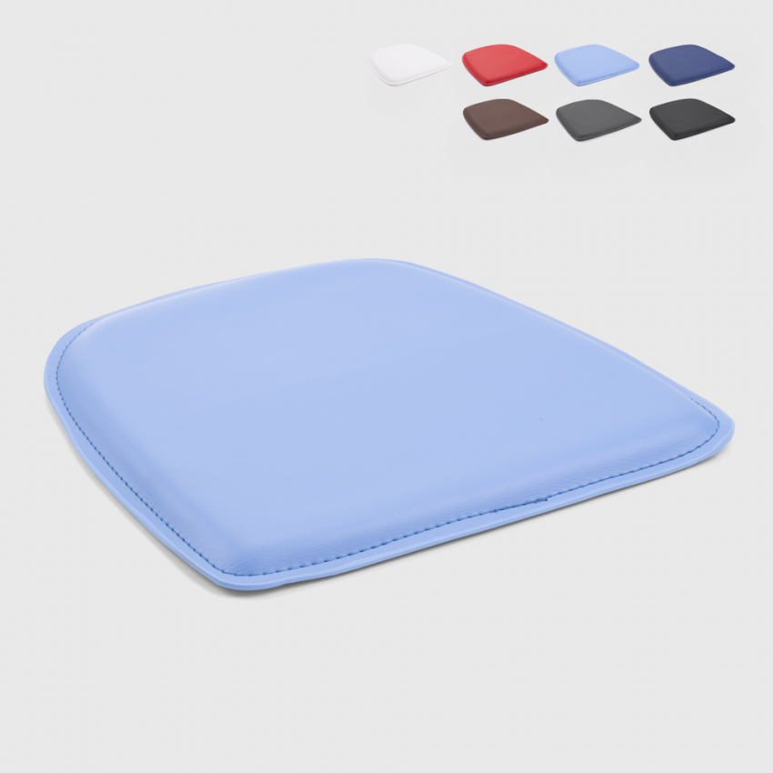 Set van 4 kunstleren kussens voor industriële stoelen 32x32 cm Fix Voorraad Set van 4 kunstleren kussens voor industriële stoelen 32x32 cm Fix Voorraad