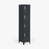 Metalen locker met 4 vakken en slot 38x45x190 cm Stromboli Verkoop