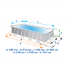 Bovengronds zwembad Intex 26352 ex 28352 Ultra Frame rechthoekig 549x274x132cm Kosten