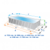 Bovengronds zwembad Intex 26362 ex 28362 Ultra Frame groot rechthoekig 732x366x132