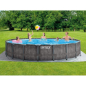 Intex 26744 Prism Frame Greywood bovengronds rond zwembad 549x122 cm Verkoop