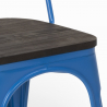 Industriële stoel Steel Wood van staal en iepenhout voor thuis of horeca 