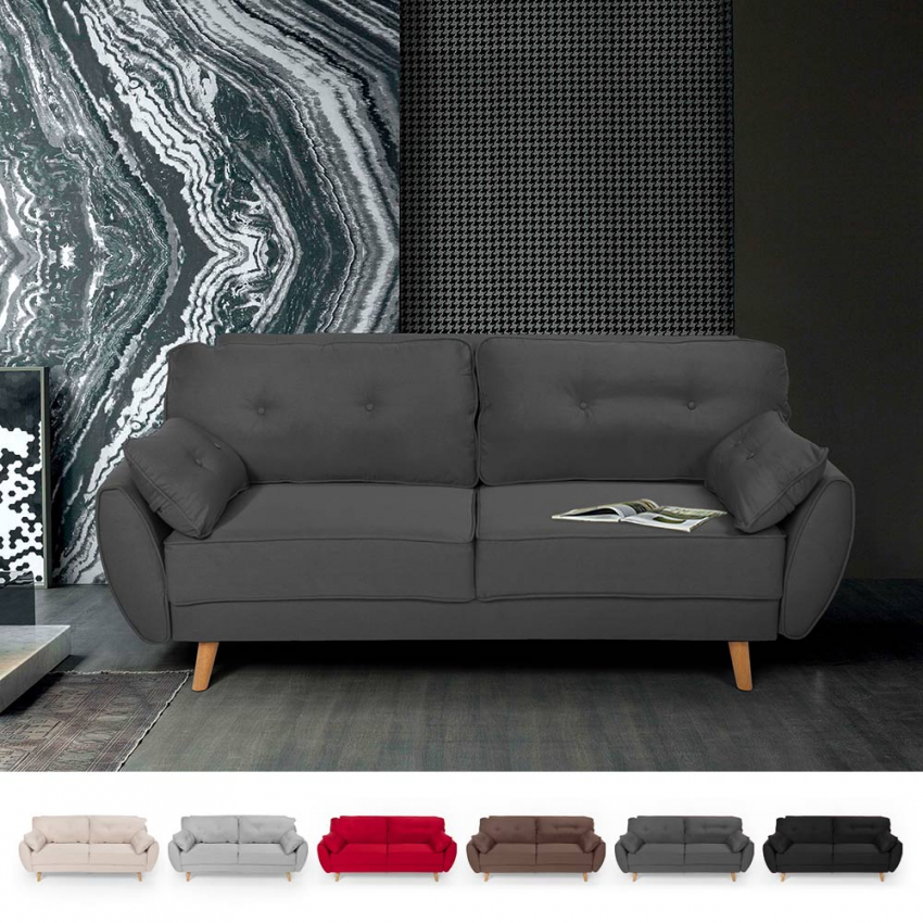 3-zits slaapbank in Scandinavisch design van stof Fortaleza Kosten