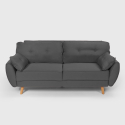 3-zits slaapbank in Scandinavisch design van stof Fortaleza 