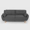 3-zits slaapbank in Scandinavisch design van stof Fortaleza 