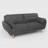 3-zits slaapbank in Scandinavisch design van stof Fortaleza 