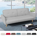 Scandinavisch design 3-zits stoffen slaapbank Merida Afmetingen
