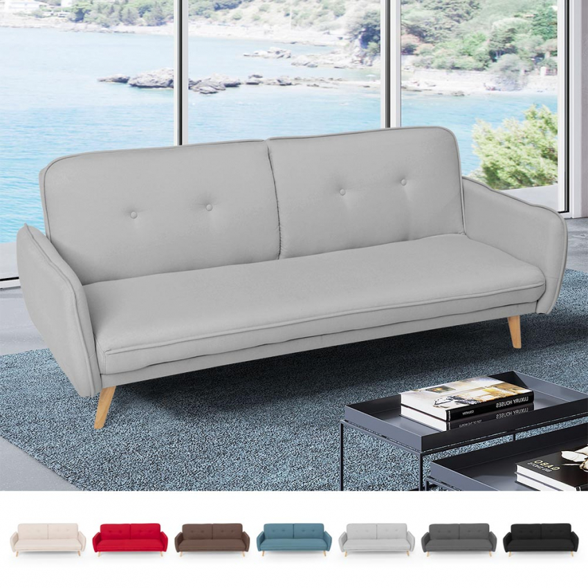 Scandinavisch design 3-zits stoffen slaapbank Merida Afmetingen Scandinavisch design 3-zits stoffen slaapbank Merida Afmetingen