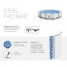 Bovengronds rond zwembad Bestway 56595 Steel Pro Max 56595 427x84 cm Karakteristieken