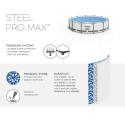 Bovengronds rond zwembad Bestway 56408 Steel Pro Max 305x76 cm Korting
