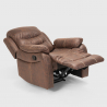 Handmatig verstelbare kunstleren relaxfauteuil met voetensteun Panama Voorraad
