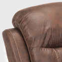 Handmatig verstelbare kunstleren relaxfauteuil met voetensteun Panama Keuze