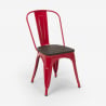 rechthoekige tafel 120x60 met 4 stoelen van staal en hout design industrial roger 