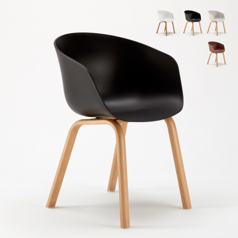 Scandinavisch Design stoelen Metalen Hout Effect voor cafè en keuken Dexter