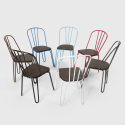 Industriële stalen stoelen voor bars en keukens Ferrum 