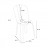 Industriële stalen stoelen voor bars en keukens Ferrum 