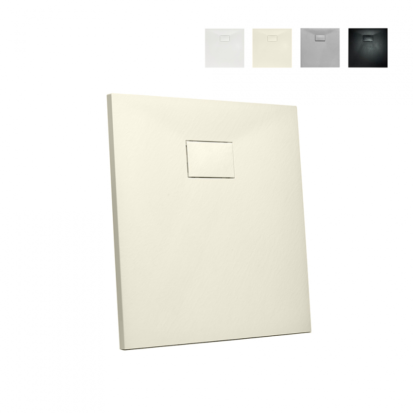 Vierkante douchebak 80x80 cm voor een moderne badkamer Stone Vierkante douchebak 80x80 cm voor een moderne badkamer Stone