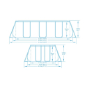 Bovengronds rechthoekig zwembad Bestway 56441 Power Steel 404x201x100cm 