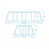 Bovengronds rechthoekig zwembad Bestway 56441 Power Steel 404x201x100cm 