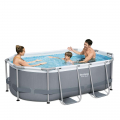 Bovengronds ovaal zwembad 5614A Bestway Power Steel 305x200x84 cm Aanbieding
