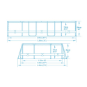 Bovengronds ovaal zwembad 5614A Bestway Power Steel 305x200x84 cm Karakteristieken