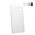 Rechthoekige douchebak van hars 140x70 cm Stone Aanbieding