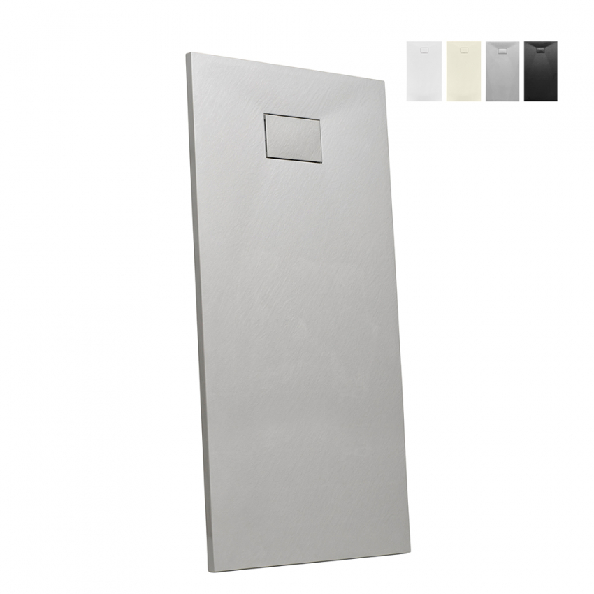 Rechthoekige douchebak van hars 170x70 cm Stone Aanbieding Rechthoekige douchebak van hars 170x70 cm Stone Aanbieding