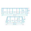 Bovengronds ovaal zwembad Bestway 56620 Power Steel 427x250x100 cm Karakteristieken