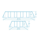 Bovengronds rechthoekig zwembad Bestway 56670 Power Steel 488x244x122 cm 