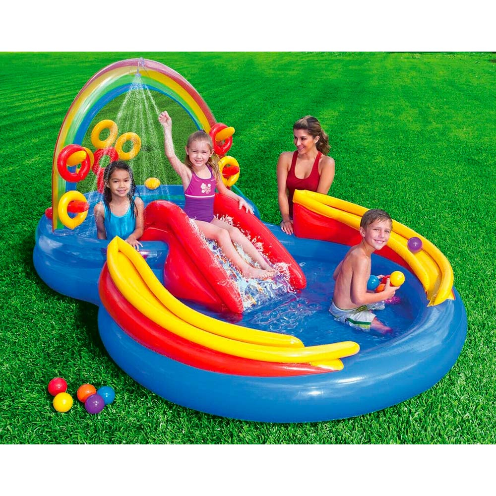 luister tevredenheid zelf Rainbow Ring Opblaasbaar zwembad voor kinderen Intex 57453