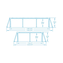 Bovengronds rechthoekig zwembad 56403 Bestway Steel Pro 259x170x61 cm Model