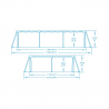 Bovengronds rechthoekig zwembad 56403 Bestway Steel Pro 259x170x61 cm Model