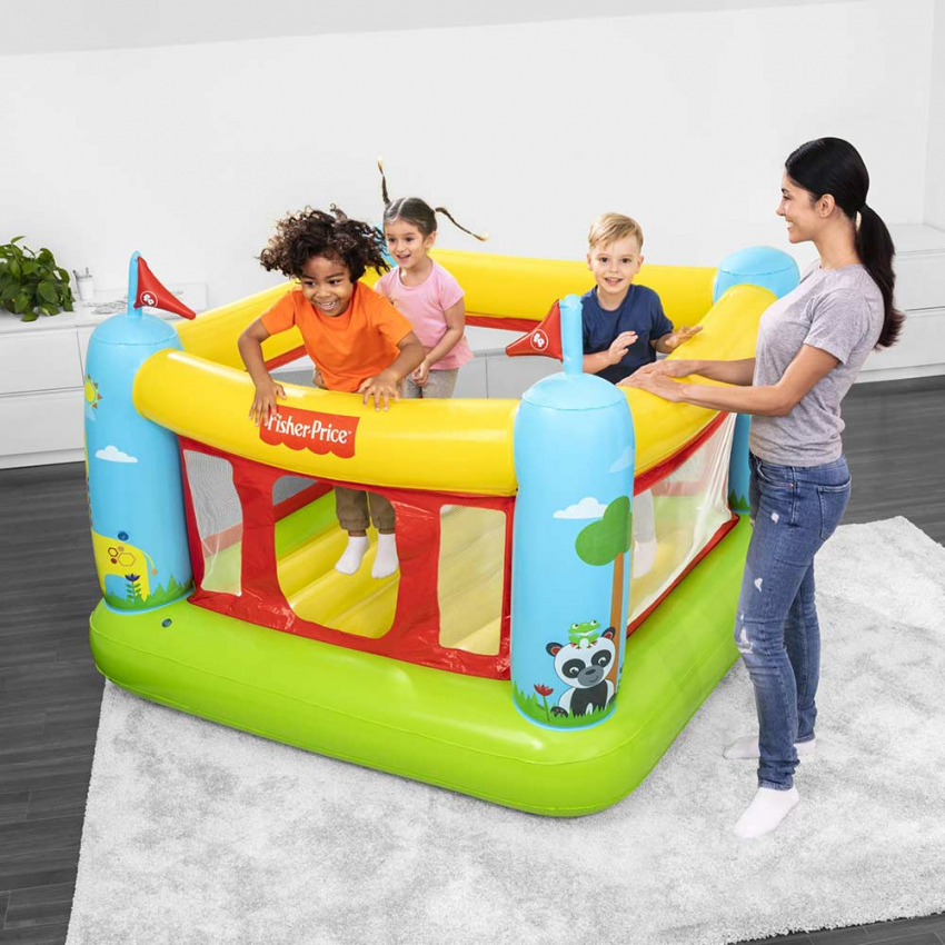Bestway 93553 opblaasbaar springkussen voor kinderen Fisher-Price Bouncestatic Aanbieding Bestway 93553 opblaasbaar springkussen voor kinderen Fisher-Price Bouncestatic Aanbieding