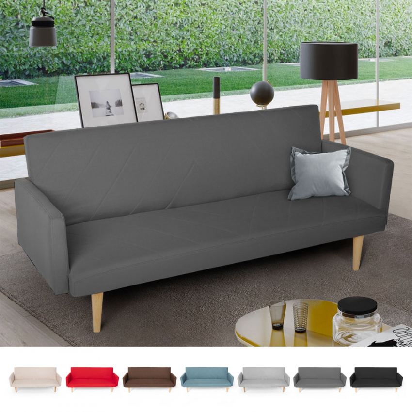 3-zits stoffen slaapbank Perla in Scandinavische design 
