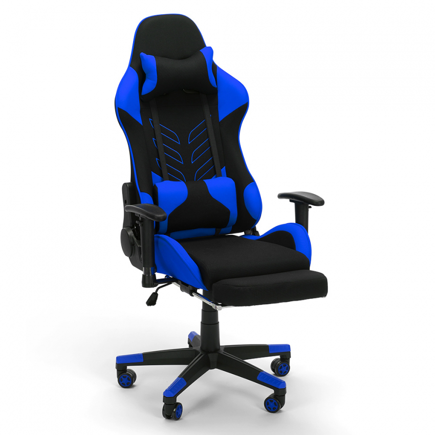 Ergonomische gaming-bureaustoel met kussens en armleuningen Misano Sky Aanbieding Ergonomische gaming-bureaustoel met kussens en armleuningen Misano Sky Aanbieding