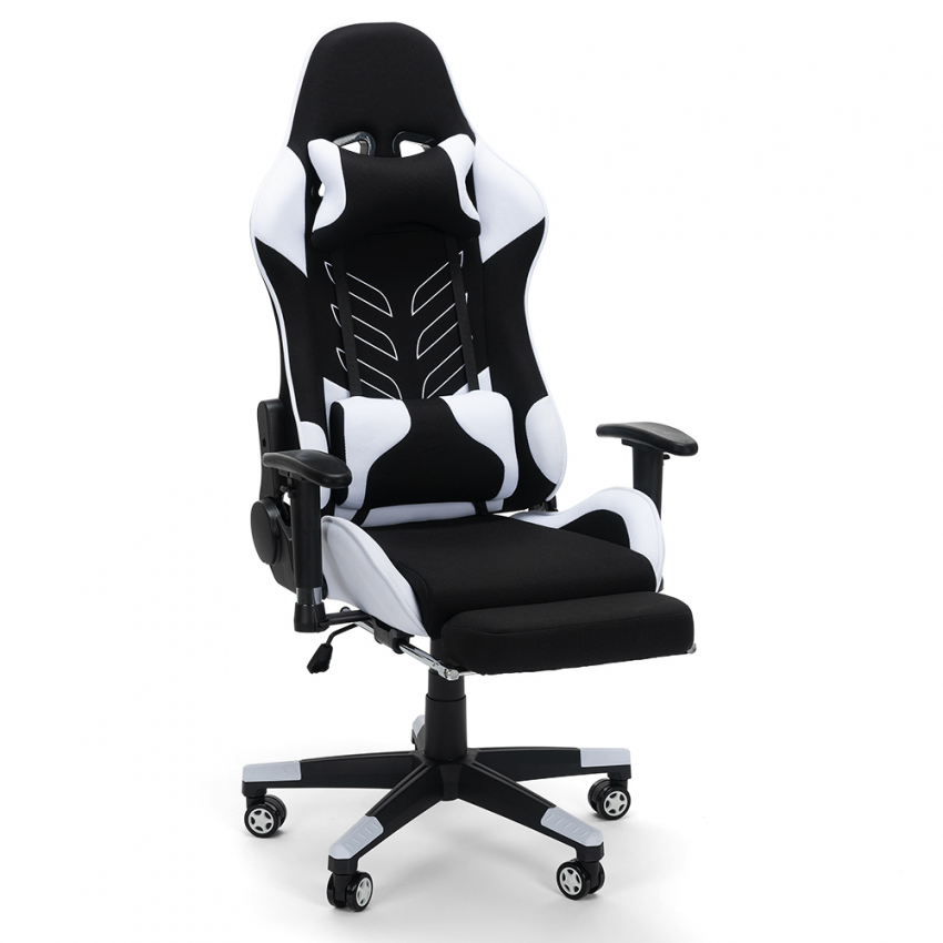 Ergonomische gaming-bureaustoel met lumbaal en cervicaal kussen Misano Aanbieding Ergonomische gaming-bureaustoel met lumbaal en cervicaal kussen Misano Aanbieding
