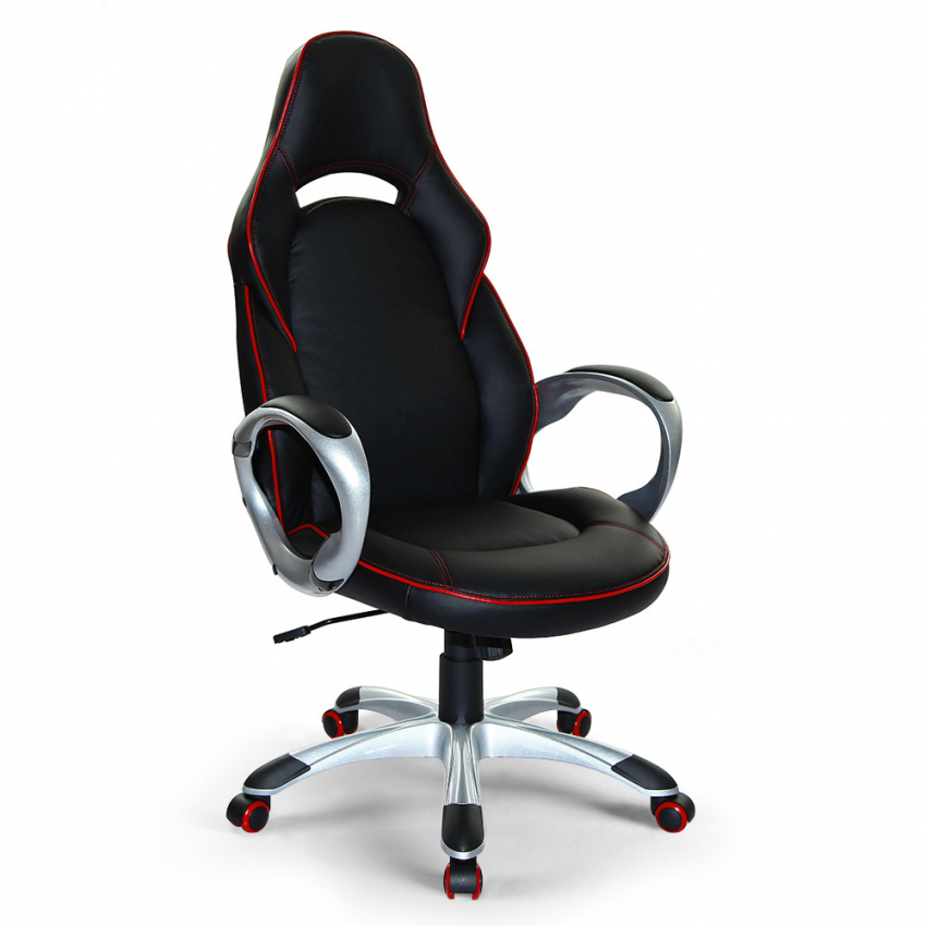 Comfortabele kunstleren bureaustoel in racing stijl Classic Fire Aanbieding Comfortabele kunstleren bureaustoel in racing stijl Classic Fire Aanbieding
