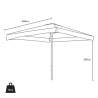 Vierkante aluminium parasol met centrale paal 3x3 meter Marte Brown  Model