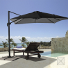 Vierkante aluminium zweefparasol 3x3 m Paradise Noir Korting