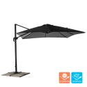 Vierkante aluminium zweefparasol 3x3 m Paradise Noir Aanbod
