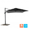 Vierkante aluminium zweefparasol 3x3 m Paradise Noir Aanbod