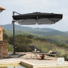 Vierkante aluminium zweefparasol 2,5x2,5 m Paradise Noir Korting