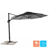 Vierkante aluminium zweefparasol 3 x 3 meter Paradise Noir Aanbod