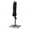 Vierkante aluminium zweefparasol 3 x 3 meter Paradise Noir Kortingen