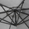 Vierkante aluminium zweefparasol 3 x 3 meter Paradise Noir Catalogus