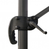 Vierkante aluminium zweefparasol 3 x 3 meter Paradise Noir Voorraad