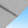 Vierkante aluminium parasol met centrale paal 3x3 meter Marte Brown  Voorraad
