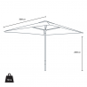 Vierkante aluminium parasol met centrale paal 3x3 meter Marte Noir  Model