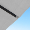 Vierkante aluminium parasol met centrale paal 3x3 meter Marte Noir  Voorraad